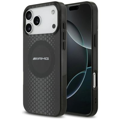 AMG Double Layer Transparent Graphics MagSafe Case für iPhone 17 Pro Max – Schwarz