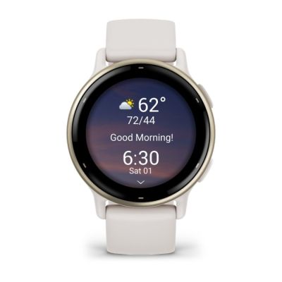 12. Garmin Vivoactive 5 42 mm Cremegold-Uhr