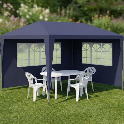 9. Gartenzelt-Pavillon 3x4x2,5m Marineblau Saska Garden
