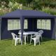 9. Gartenzelt-Pavillon 3x4x2,5m Marineblau Saska Garden