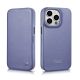 28. iCarer CE Premium Leather Folio Case iPhone 14 Pro Magnetic Flip Leather Folio Case MagSafe Light Purple (WMI14220714-LP)