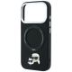 6. Karl Lagerfeld mit Ringständer 360° Karl & Choupette Köpfe Pin MagSafe Hülle für iPhone 18 Pro / 17 Pro - Schwarz