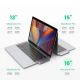 13. HUB Ugreen 60559 2x USB-C / USB-C PD (Thunderbolt 3, 100 W, 4K 60 Hz, 10 Gbit/s) / HDMI 4K 30 Hz / 3x USB 3.0 für MacBook Pro / Air – Grau