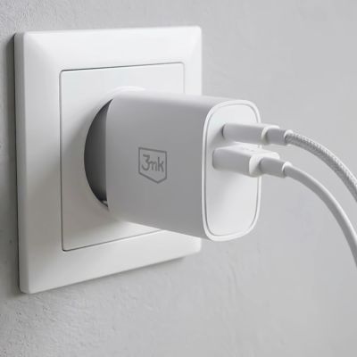 4. 3mk FlowPower 30W 1A1C PD 3.0 QC4+ Wandladegerät – Weiß