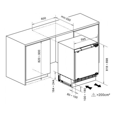 8. MPM-116-CJI-17/E weißer Einbaukühlschrank