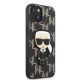 4. Karl Lagerfeld KLHCP13SPMNIKBK iPhone 13 mini 5.4" Hardcase schwarz/schwarz Monogram Ikonik Patch