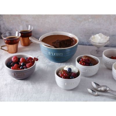 7. Staub Ceramique Schüssel-Set 0,7 l Rund Keramik Türkis 4-tlg.