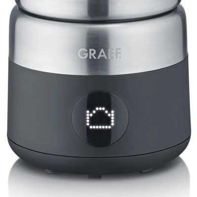 9. Graef MS802 Automatischer Milchaufschäumer/Milchwärmer, Schwarz, Edelstahl