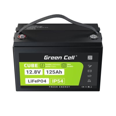 6. Green Cell CUBE LiFePO4-Akku 125 Ah 12 V/12,8 V 1600 Wh LFPGC12V125AH