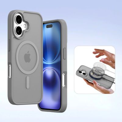 6. Dux Ducis Lawa Lederhülle für iPhone 16 - Grau