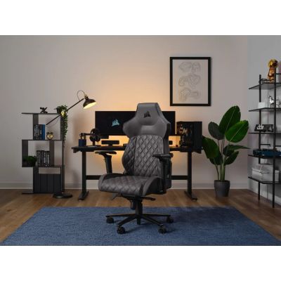 7. Corsair TC500 LUXE Gaming-Stuhl, gepolsterter Sitz, Schwarz