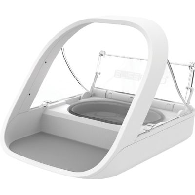 4. SureFlap MPF001 Hunde- oder Katzenfutterautomat/Wasserspender, Kunststoff, weiß, automatischer Haustierfutterautomat
