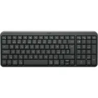 Logitech K250 RF Wireless + Bluetooth Tastatur American International Graphite