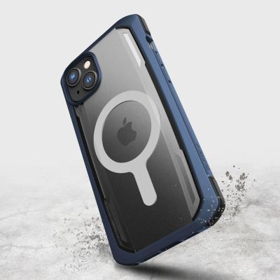 4. Raptic X-Doria Secure Case iPhone 14 mit gepanzerter blauer MagSafe-Hülle