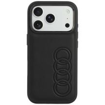 Audi TT MagSafe-Hülle aus Kunstleder für iPhone 18 Pro / 17 Pro – Schwarz