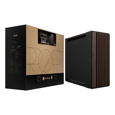 34. ASUS ProArt PA602 Wood Edition Modern Black – Midi-Tower mit Metallfront, Schwarz, Holz