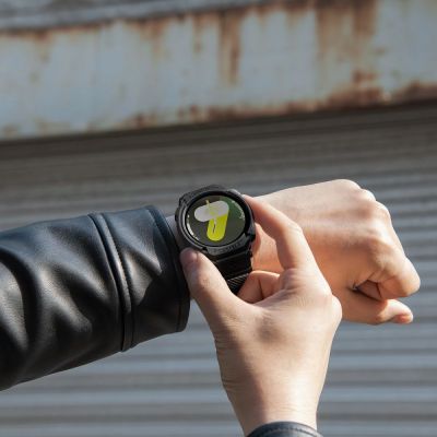 13. Spigen Rugged Armor Pro Armband für Samsung Galaxy Watch 8 44 mm – Mattschwarz
