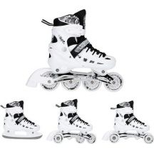 NH10905 4in1 WEISSE LED GRÖSSE S (31-34) ROLLSCHUHE MIT DIMENSIONAL HOCKEY-KUFE NILS EXTREME