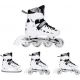 NH10905 4in1 WEISSE LED GRÖSSE S (31-34) ROLLSCHUHE MIT DIMENSIONAL HOCKEY-KUFE NILS EXTREME