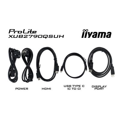 16. Monitor iiyama XUB2790QSUH-B2 27" IPS-Panel 2560x1440 100Hz Windows Hello 5MP Kamera Autofokus 15cm Standfußhöhenverstellung 4ms 250