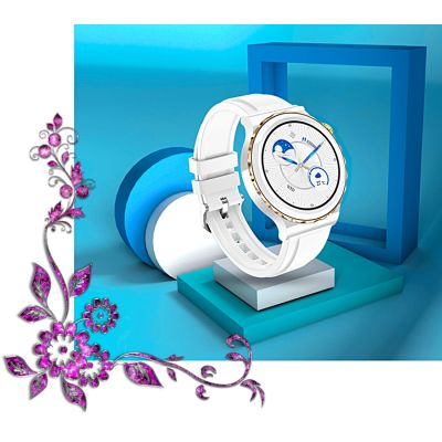 2. Rubicon RNCE92 PRO Damen-Smartwatch Weiß/2 x SMARUB171 Armband