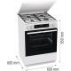 10. GORENJE GKS6C71WF Gas-Elektro-Herd 60 cm | Heißluftfrittieren | Extra Dampf | Auftauen | Weiß