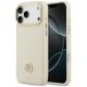 Guess Grained Strass Logo MagSafe Hülle für iPhone 17 Pro Max - Beige