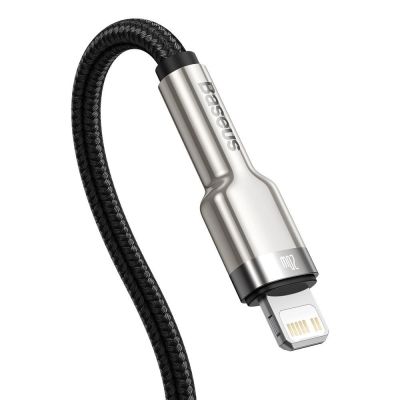 4. Baseus Cafule Series Metal Data USB-C / Lightning 20W PD-Kabel 1 m - Schwarz