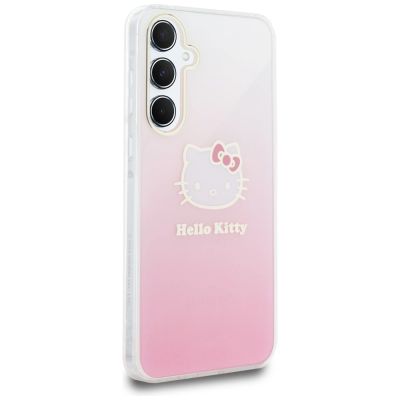 4. Hello Kitty IML Gradient Electrop Kitty Head Hülle für Samsung Galaxy A55 – Rosa