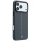 4. Mercedes Leder-Halbhülle mit ikonischer Linie und MagSafe-Design für iPhone 18 Pro Max / 17 Pro Max – Dunkelgrau