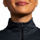 6. Dash 1/2 Zip 2.0 Damen Lauftop Schwarz