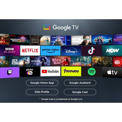 19. TCL 55V6C DLED 55'' 4K Ultra HD Google TV Dolby Atmos DVB-T2 Metallic-Fernseher