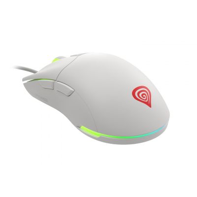 11. Genesis Krypton 750 Light 8000 DPI Gaming-Maus PAW3333 RGB Weiße Gaming-Maus