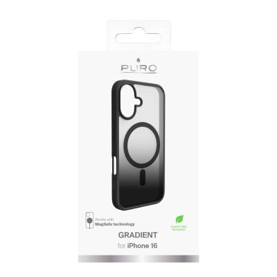 10. Puro Gradient MagSafe Silikonhülle für iPhone 16 – Schwarz