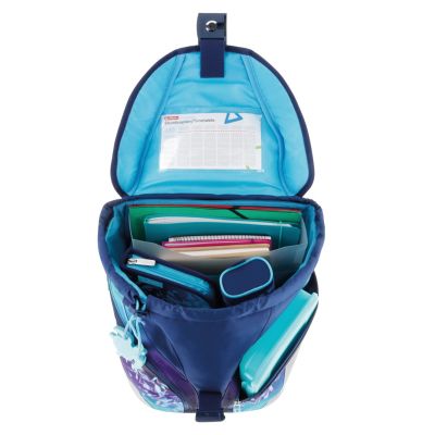 7. Herlitz SoftLight Plus Greenline Blue Ice Schulrucksack-Set Mädchen Polyester Blau, Marineblau (Marineblau)