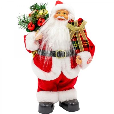 2. Dekorativer tanzender und singender Weihnachtsmann 28 cm MICA
