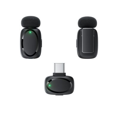 4. Acefast R2 Kabellose Lavalier-Mikrofone - Schwarz