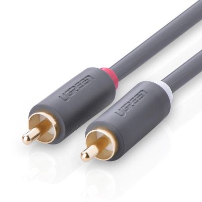 5. Ugreen AV104 10520 Audiokabel 2RCA (männlich) / 2RCA (männlich) 5 m – grau