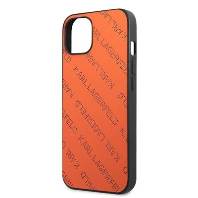 6. Karl Lagerfeld KLHCP13SPTLO iPhone 13 mini 5,4" Hardcase orange / orange Perforated Allover