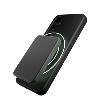 4. Puro Icon Mag Silikonhülle mit MagSafe für Samsung Galaxy S25 – Schwarz