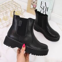 Big Star W II274101 isolierte Chelsea-Boots, schwarz 