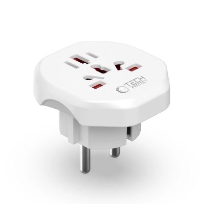 3. Tech-Protect Universal-Reiseadapter auf EU - weiß
