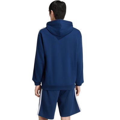 3. adidas Essentials Herren-Hoodie mit 3 Streifen aus French Terry, Marineblau, KY4203