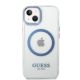 3. Guess Metal Outline MagSafe Hülle für iPhone 14 Plus – blau