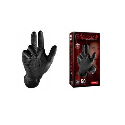 GRIPPAZ Premium Nitrilhandschuhe Schwarz XL 50er