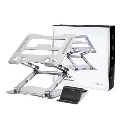 8. Wozinsky WRS-CPY75DSS Laptop- und Tablet-Ständer aus Aluminium + kostenloser Smartphone-Ständer – Silber