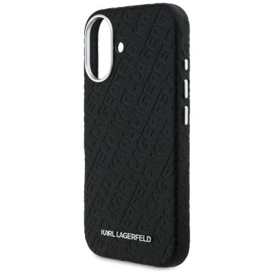 6. Karl Lagerfeld FW Stamped Karl MagSafe iPhone 16 Hülle - Schwarz