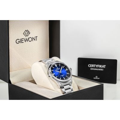 7. Giewont Elegance Saphir Silber Blau Herrenuhr GW5160-B3