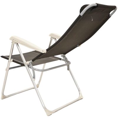 3. Hochwertiger Deluxe-Campingstuhl mit Kopfstütze, Aluminium, Anthrazit, Redcliffs