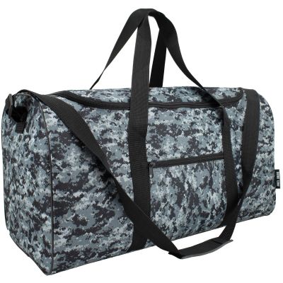 3. FITNESS-/REISETASCHE A3032 SCHWARZES TARNMUSTER SEMI LINE